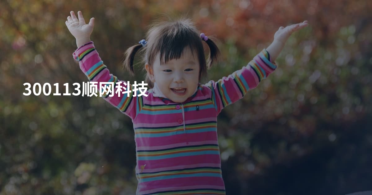 300113顺网科技