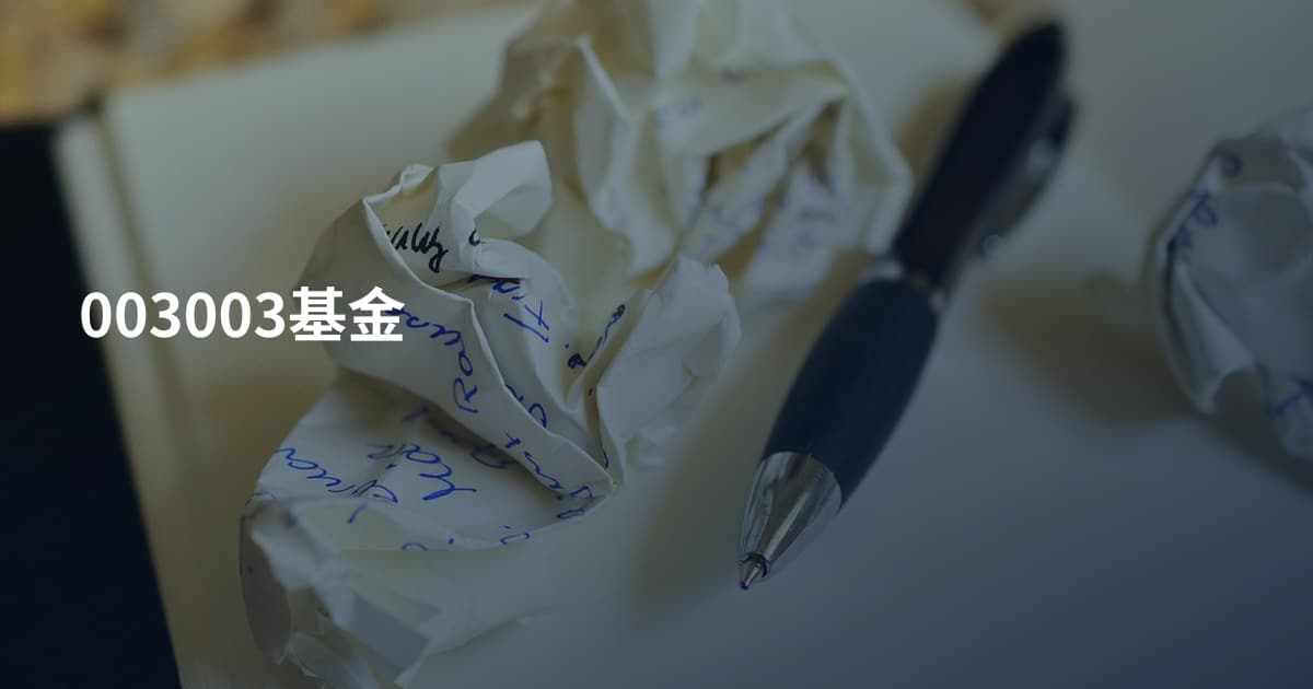 003003基金
