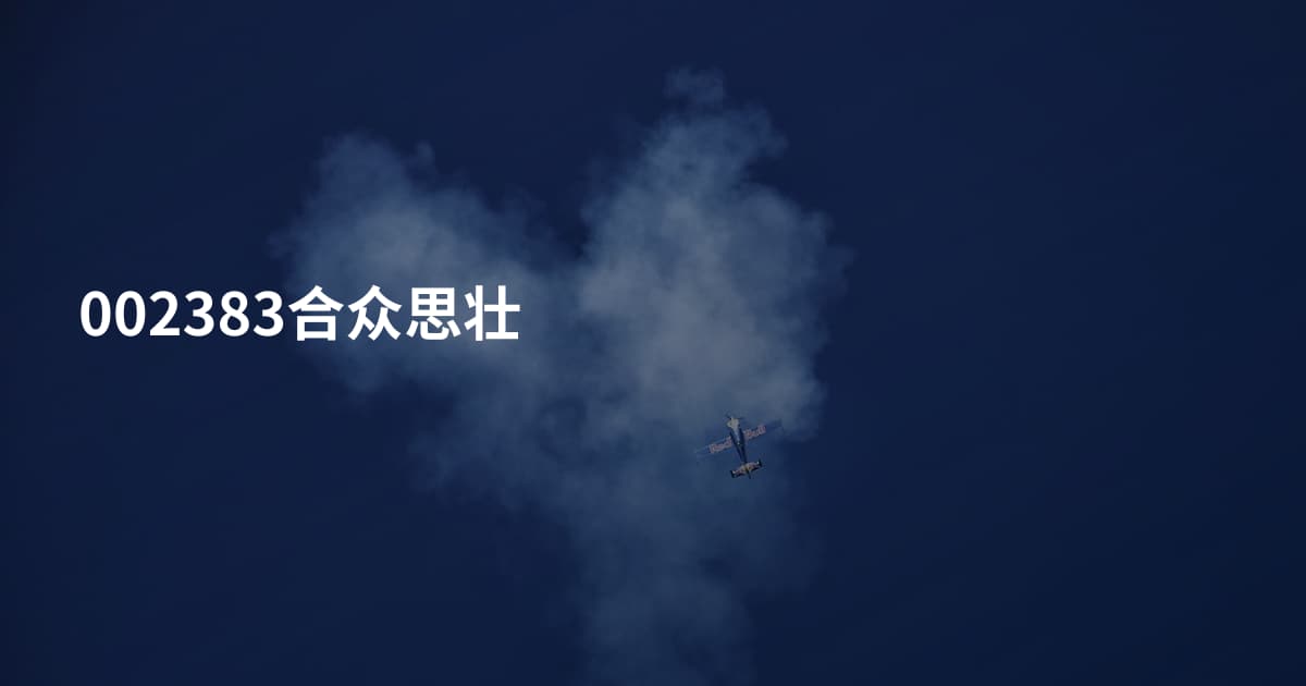 002383合众思壮
