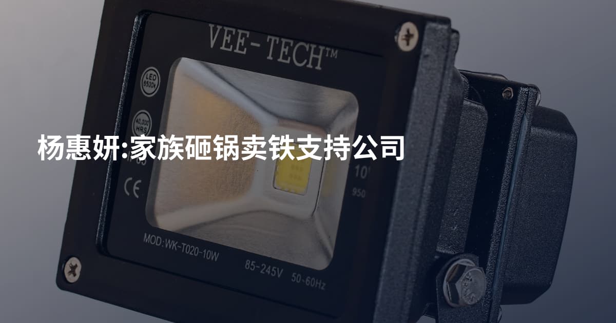 杨惠妍:家族砸锅卖铁支持公司
