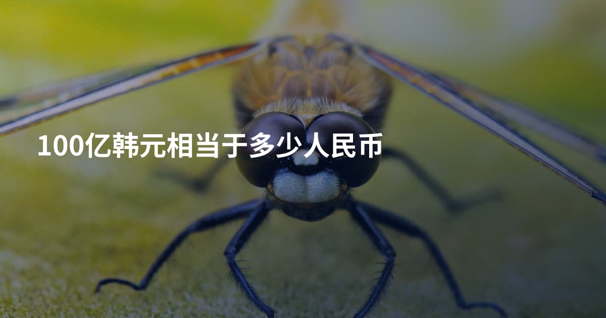 100亿韩元相当于多少人民币