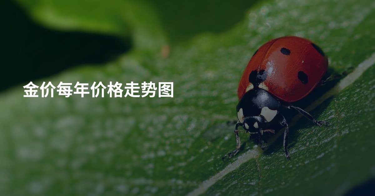 金价每年价格走势图