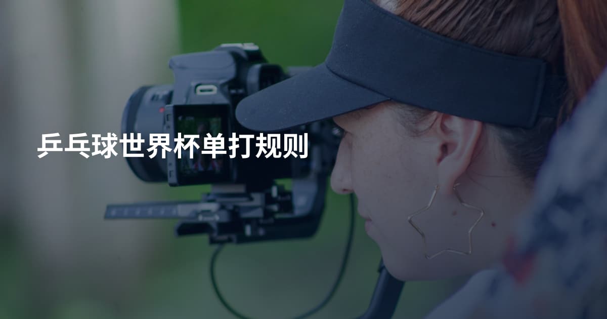 乒乓球世界杯单打规则