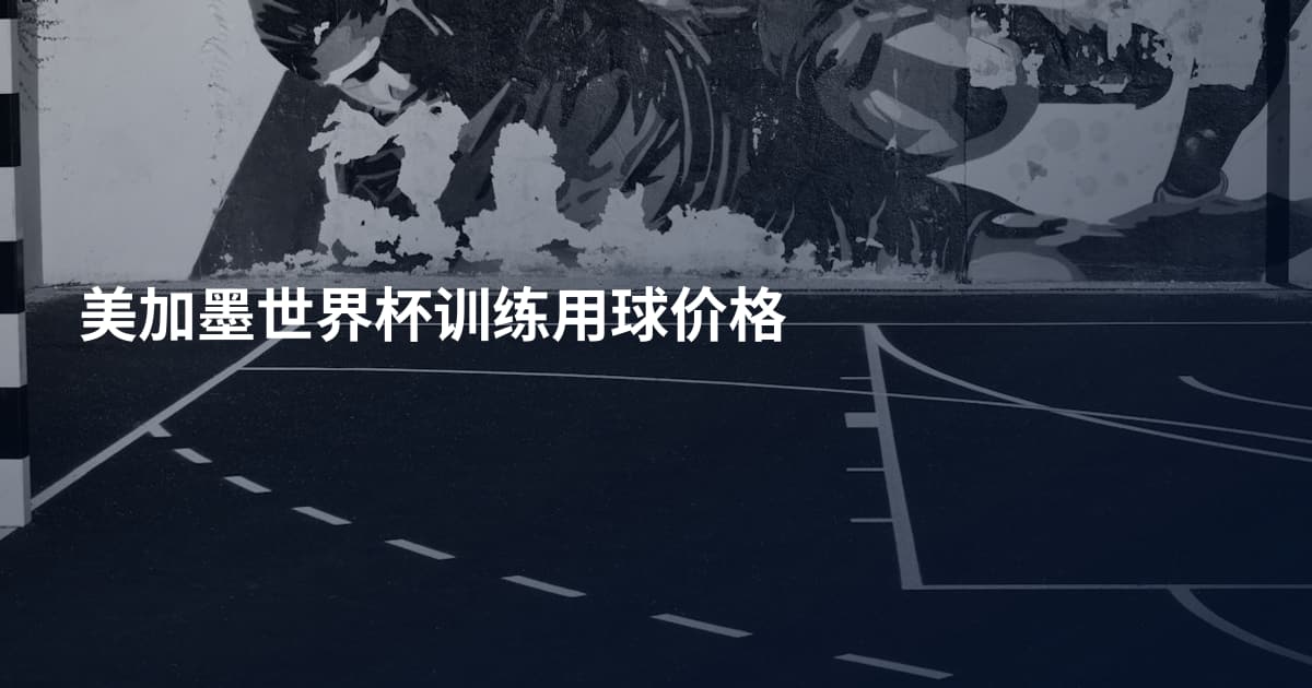 美加墨世界杯训练用球价格