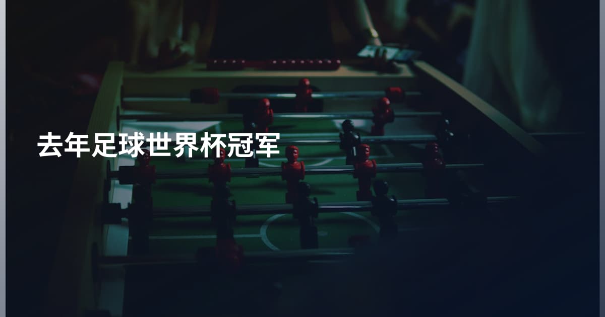 去年足球世界杯冠军