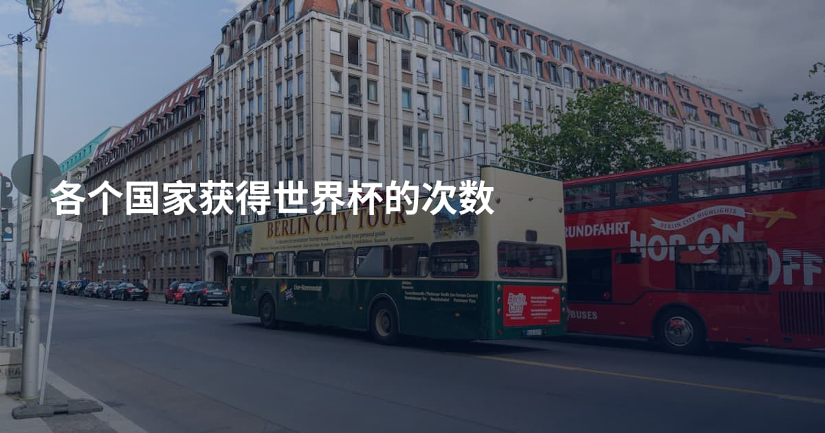 各个国家获得世界杯的次数