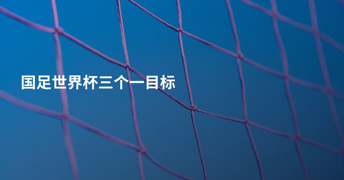 国足世界杯三个一目标