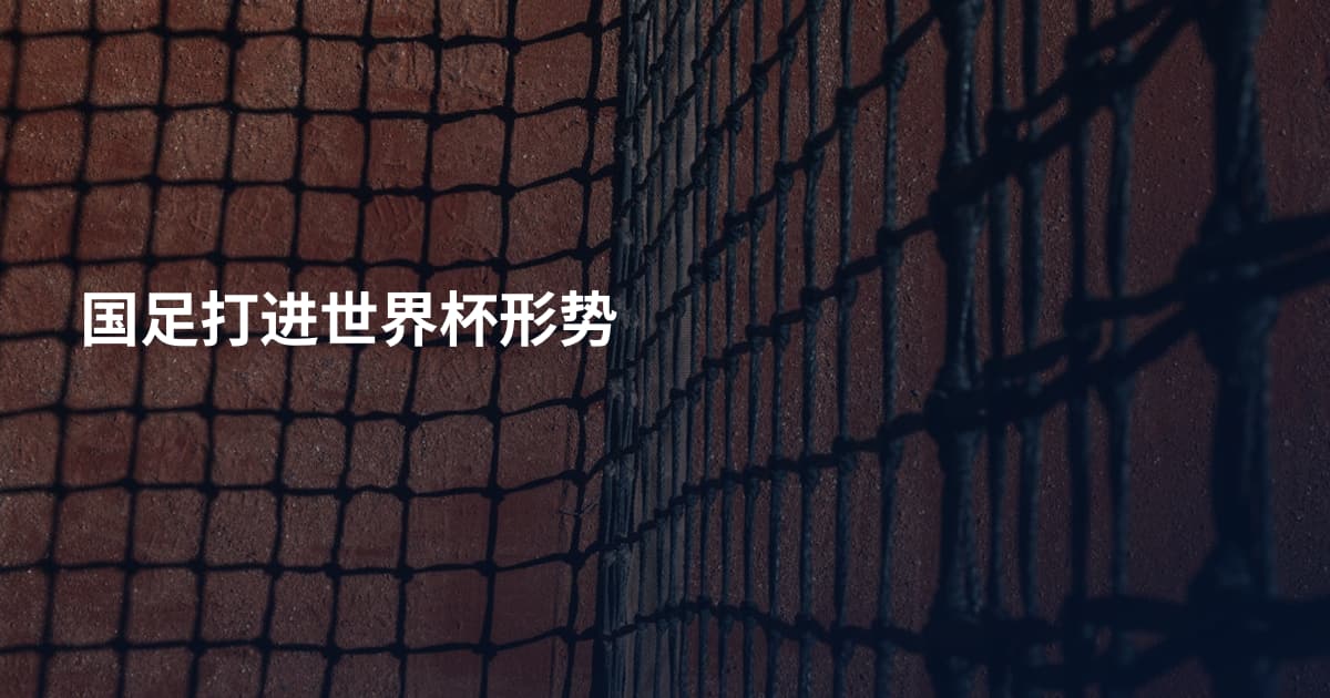 国足打进世界杯形势