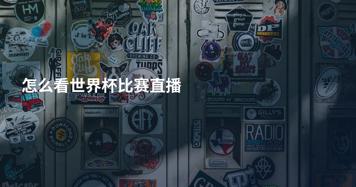 怎么看世界杯比赛直播