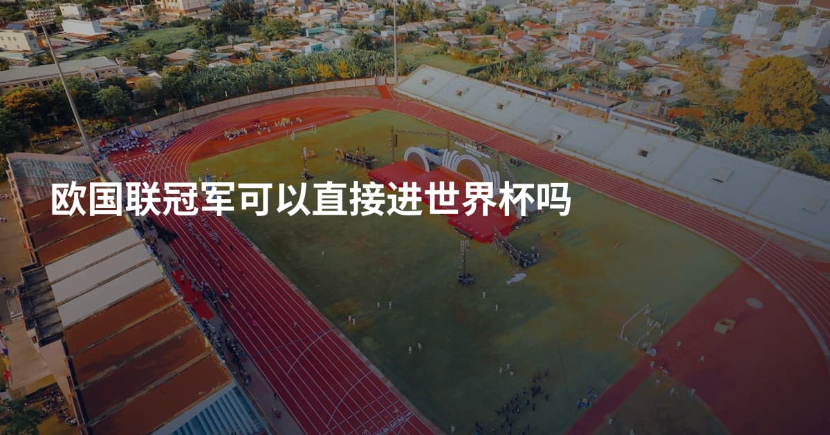 欧国联冠军可以直接进世界杯吗