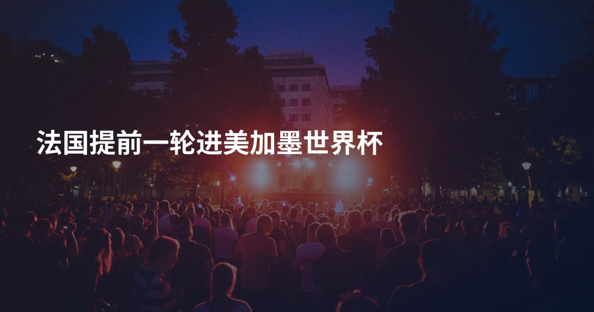 法国提前一轮进美加墨世界杯