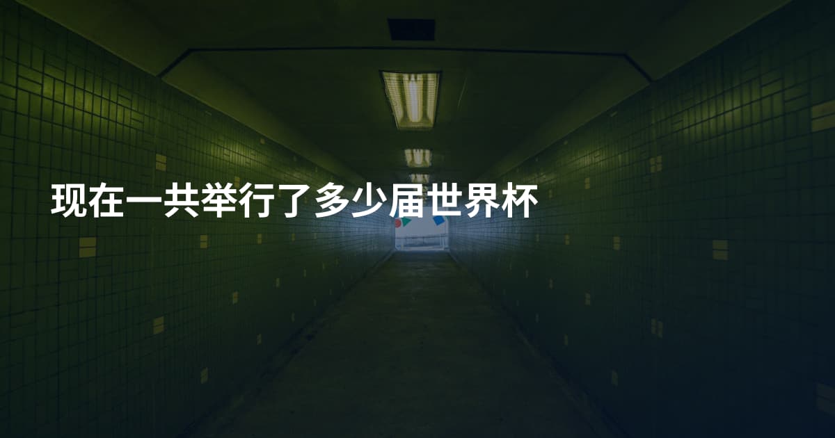现在一共举行了多少届世界杯