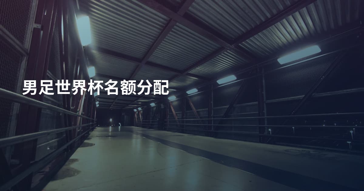 男足世界杯名额分配