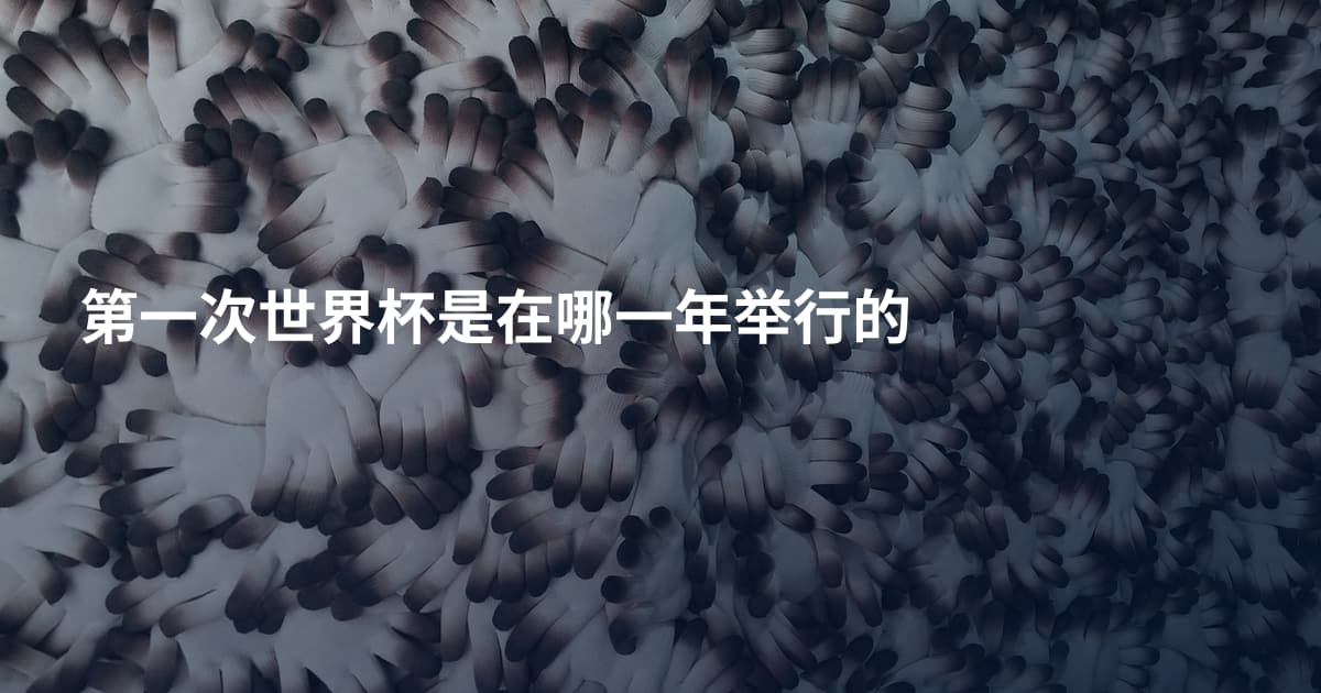 第一次世界杯是在哪一年举行的