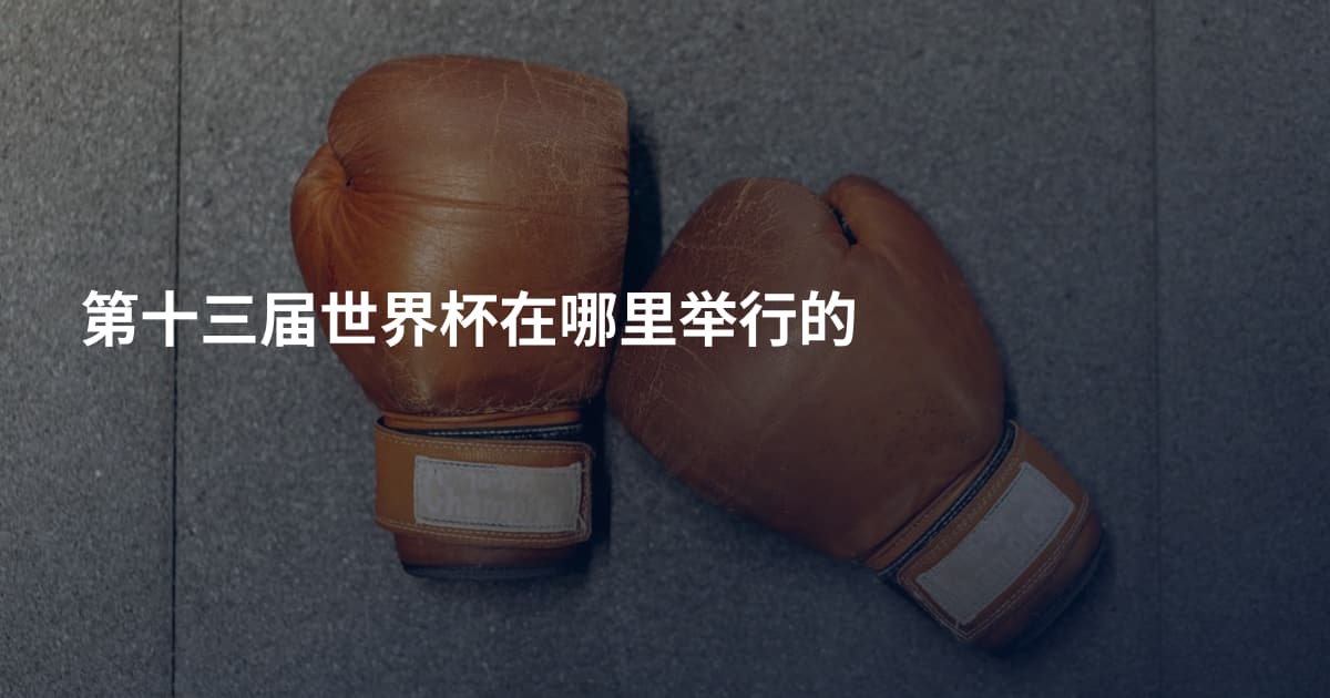 第十三届世界杯在哪里举行的