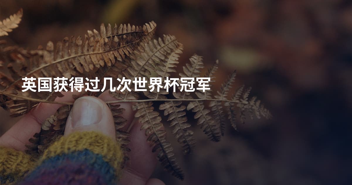 英国获得过几次世界杯冠军