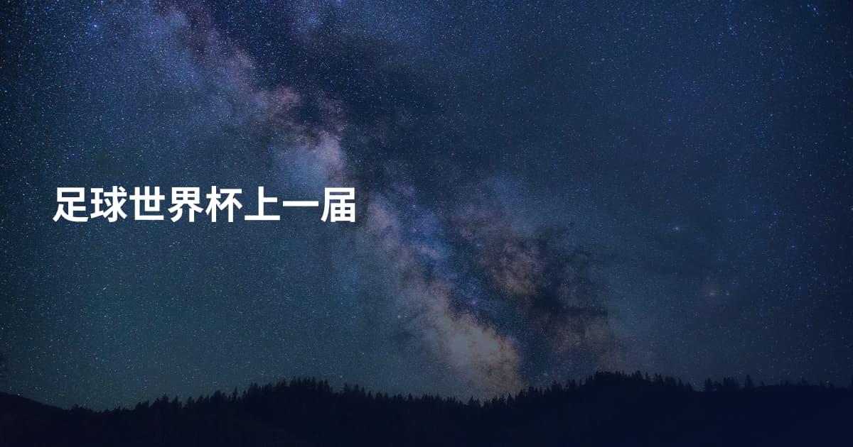 足球世界杯上一届