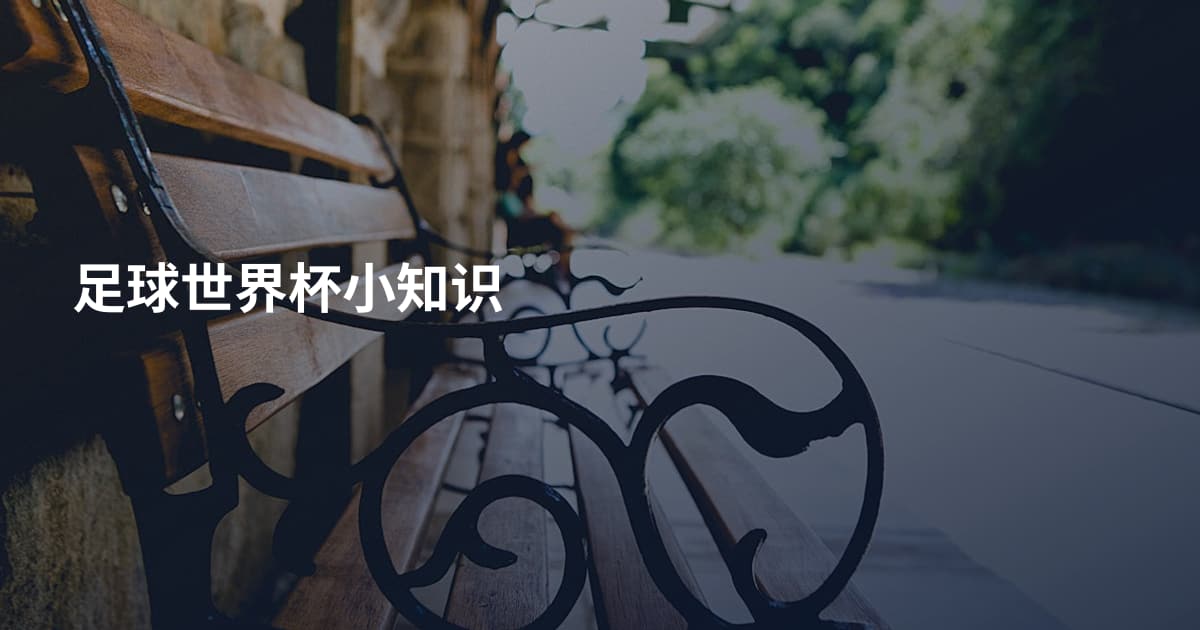 足球世界杯小知识
