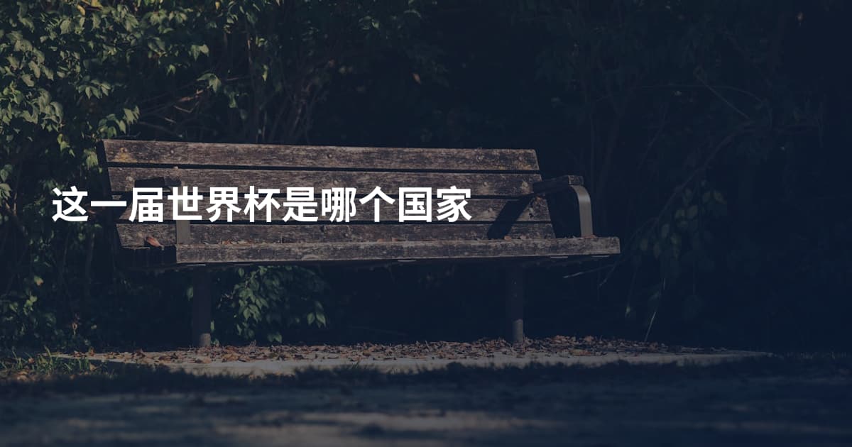 这一届世界杯是哪个国家