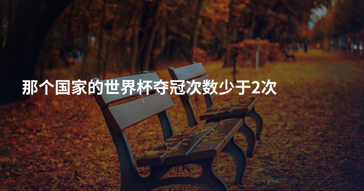 那个国家的世界杯夺冠次数少于2次