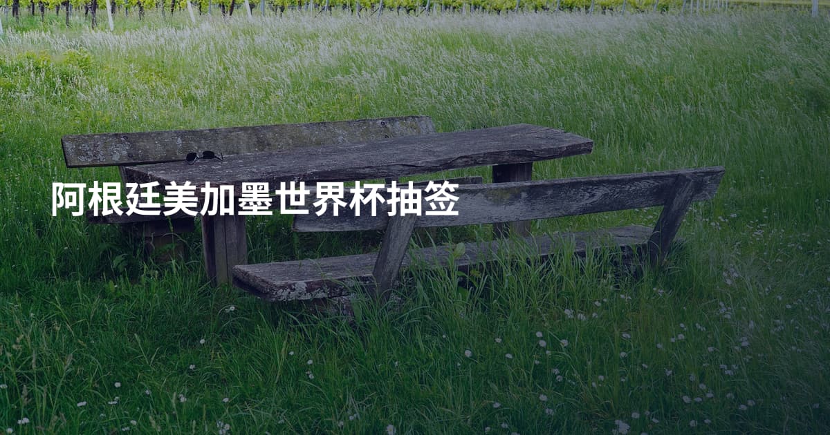 阿根廷美加墨世界杯抽签