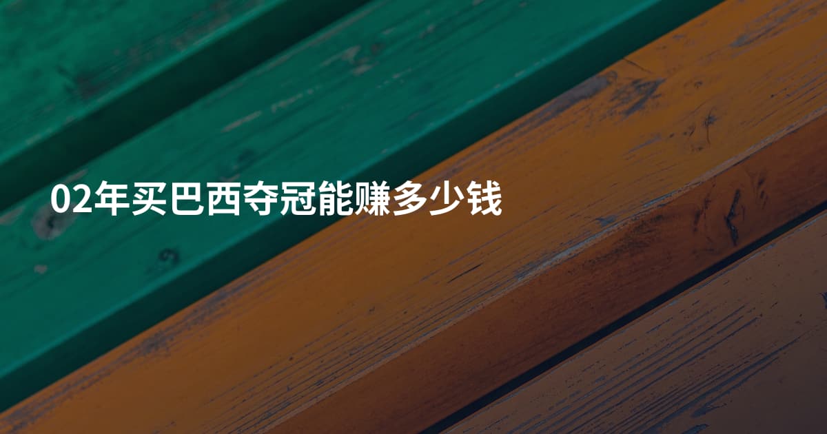 02年买巴西夺冠能赚多少钱