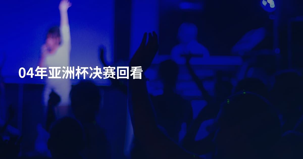04年亚洲杯决赛回看