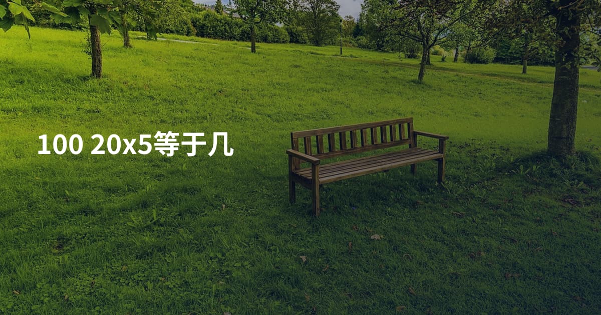 100 20x5等于几