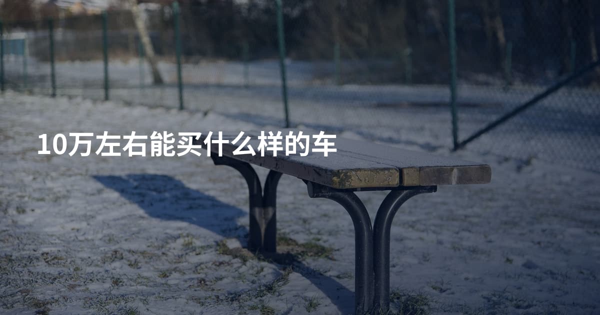 10万左右能买什么样的车