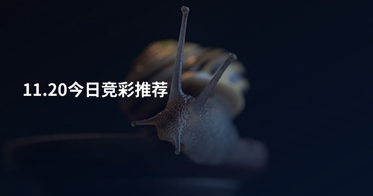 11.20今日竞彩推荐