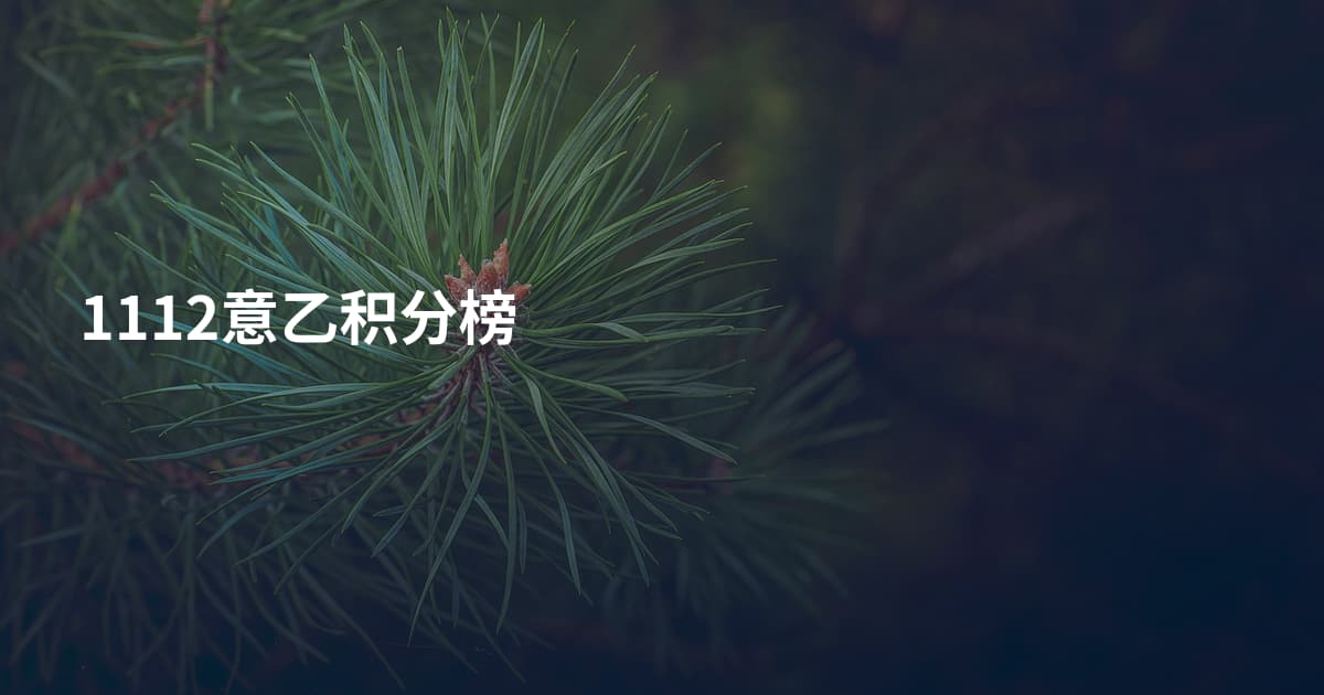 1112意乙积分榜