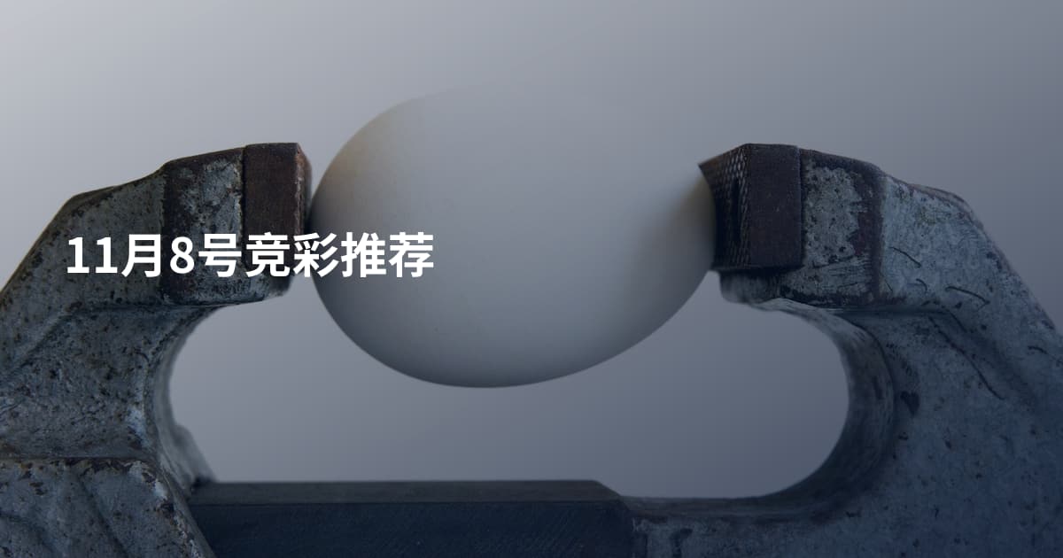 11月8号竞彩推荐