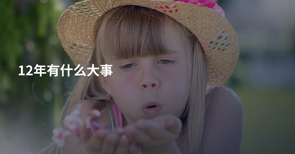 12年有什么大事