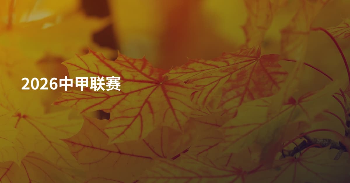 2026中甲联赛
