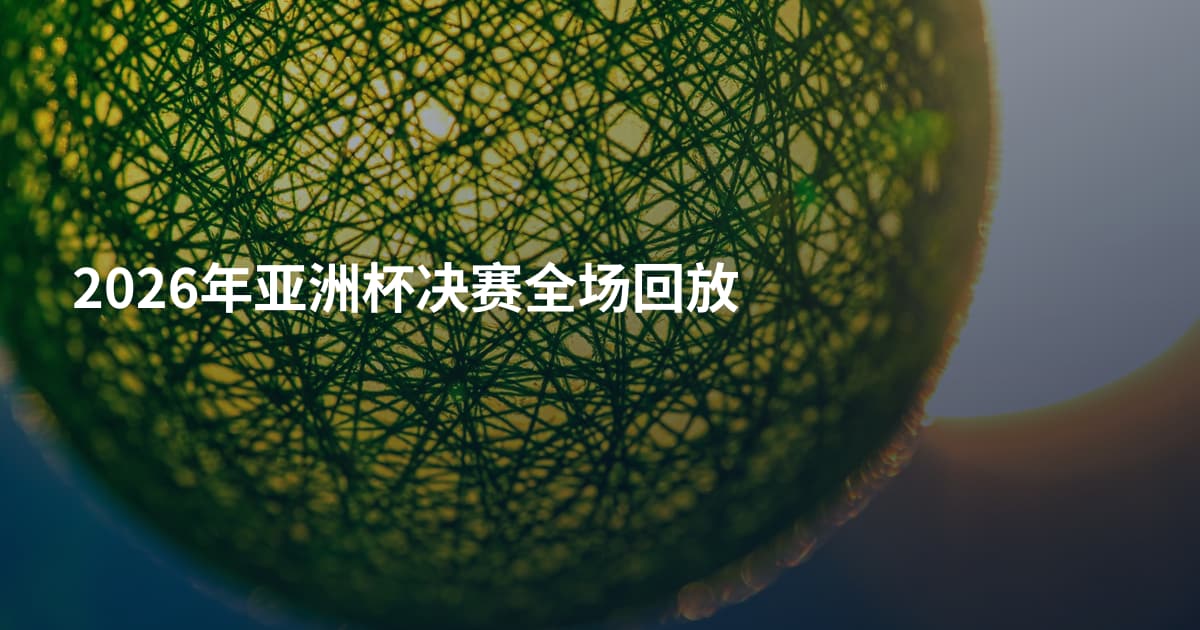 2026年亚洲杯决赛全场回放