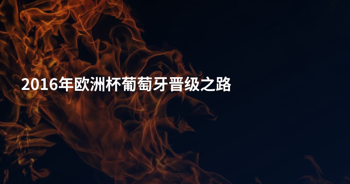 2016年欧洲杯葡萄牙晋级之路