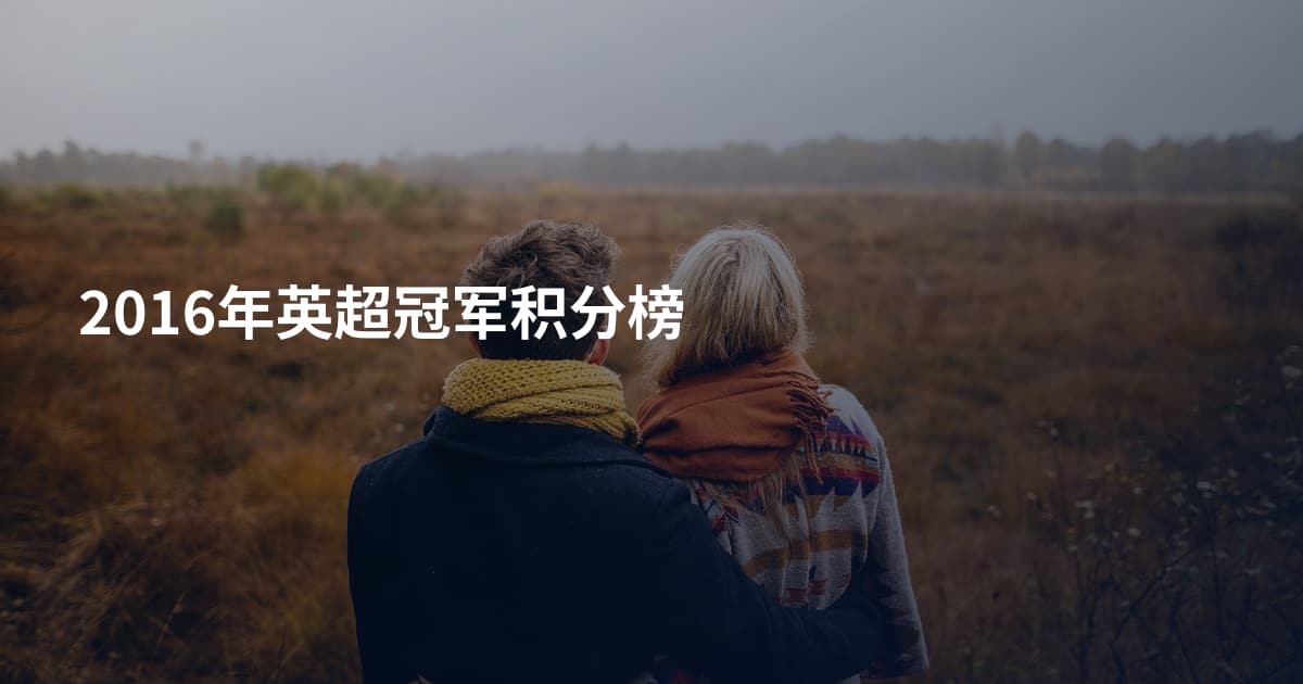 2016年英超冠军积分榜