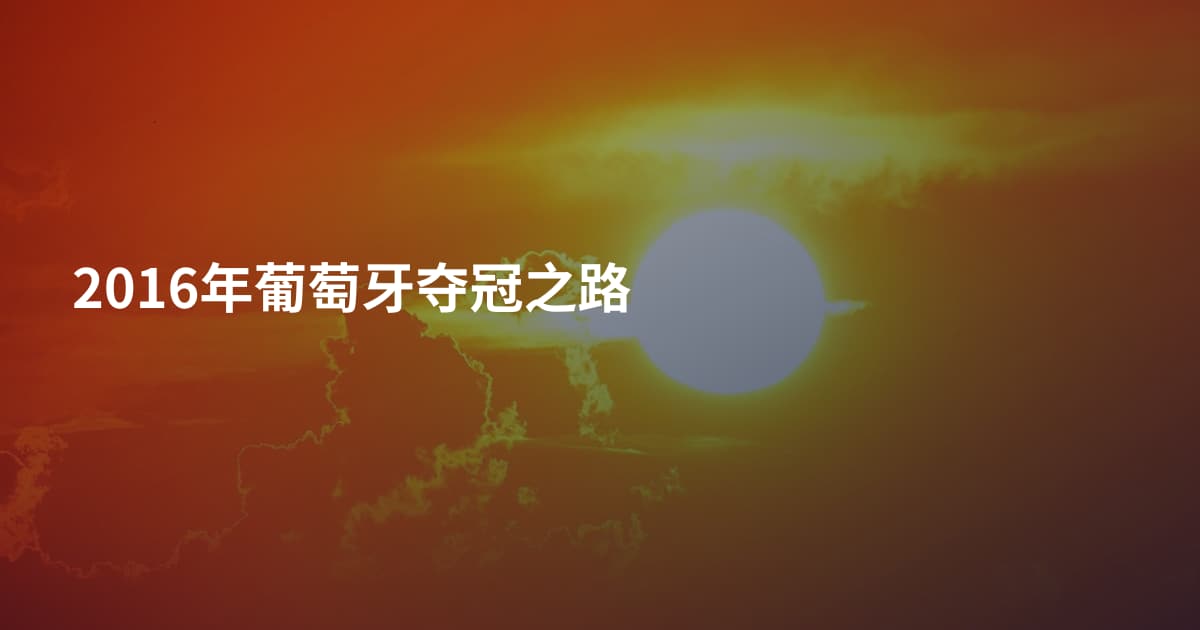 2016年葡萄牙夺冠之路