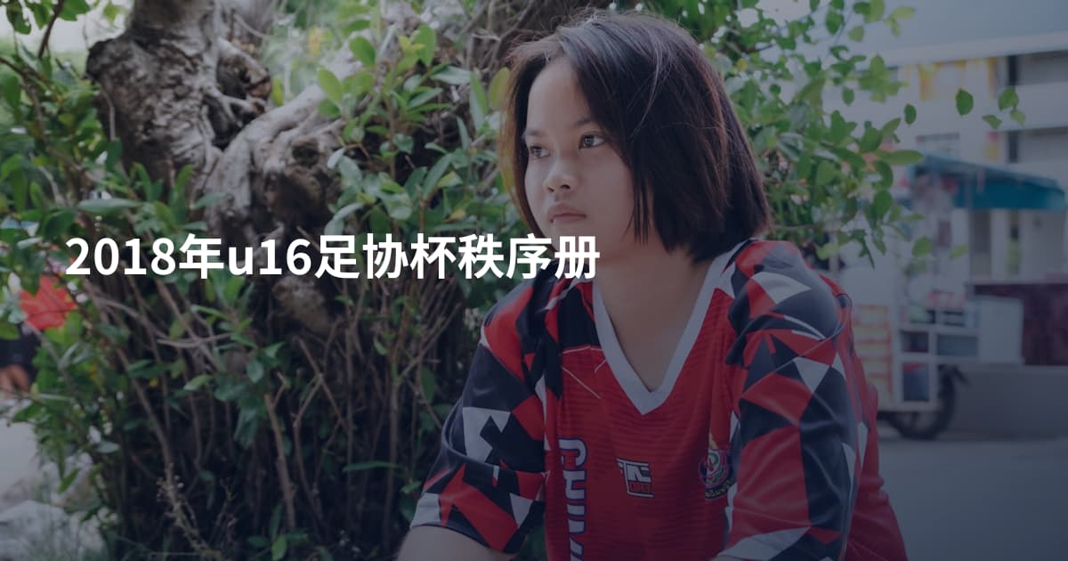 2018年u16足协杯秩序册