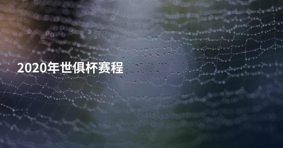 2020年世俱杯赛程