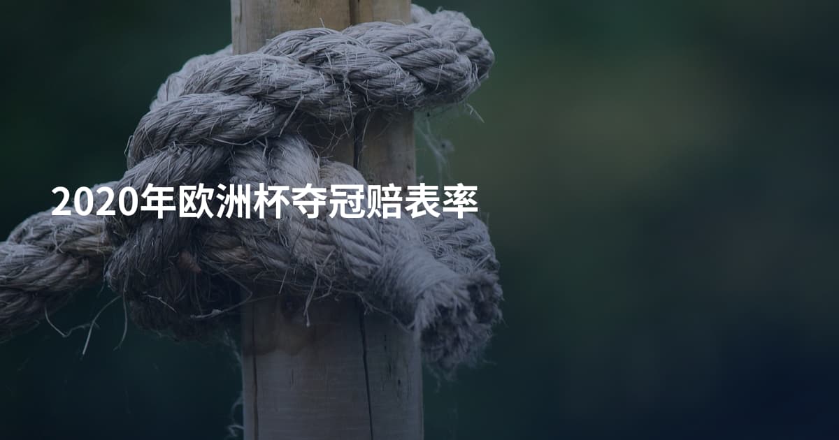 2020年欧洲杯夺冠赔表率