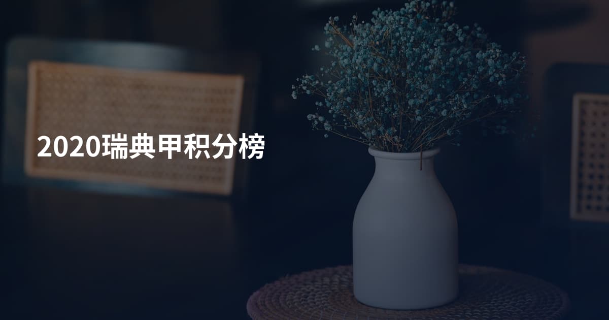2020瑞典甲积分榜