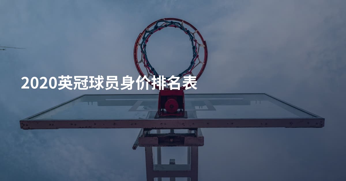 2020英冠球员身价排名表