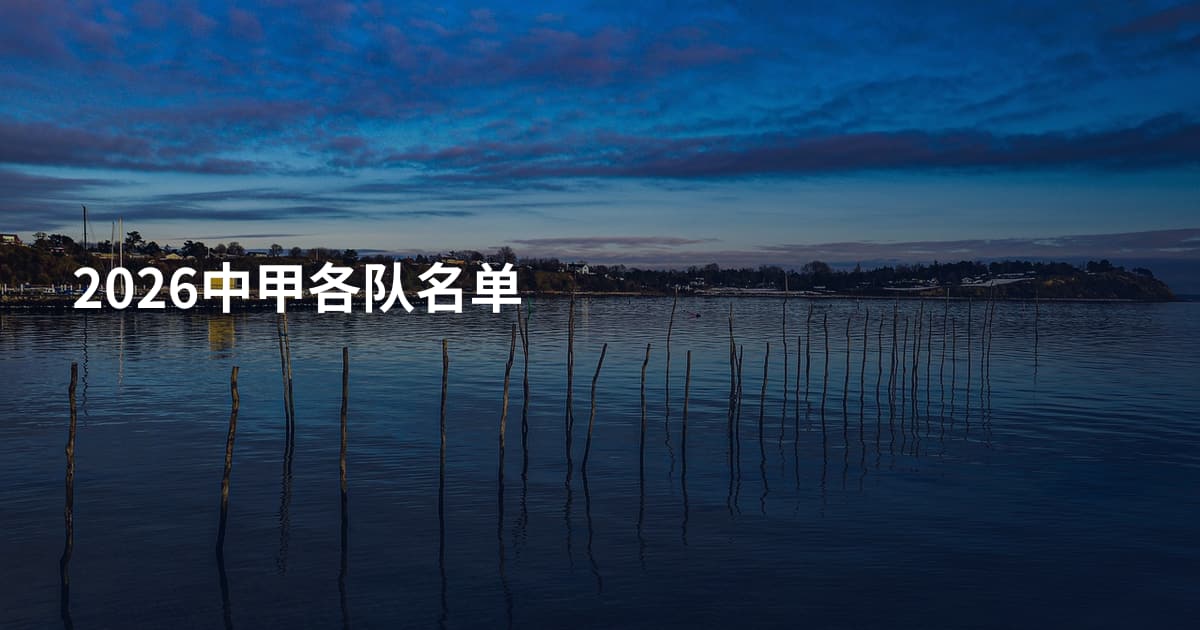 2026中甲各队名单