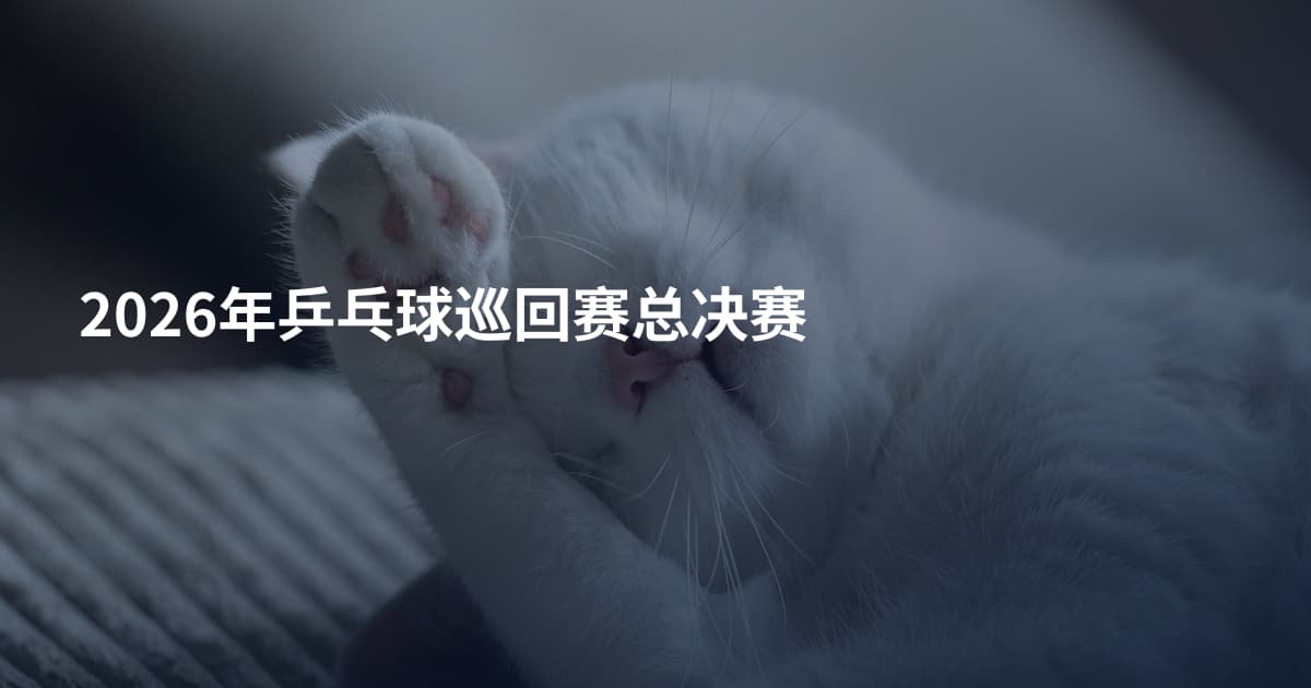 2026年乒乓球巡回赛总决赛