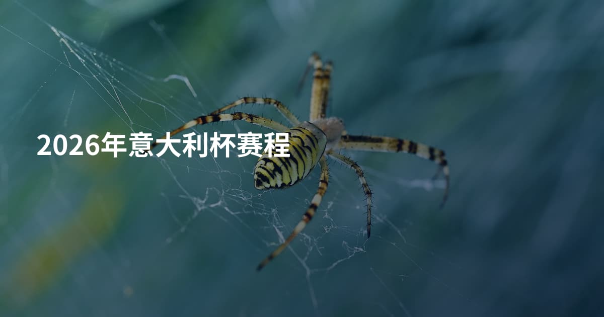 2026年意大利杯赛程