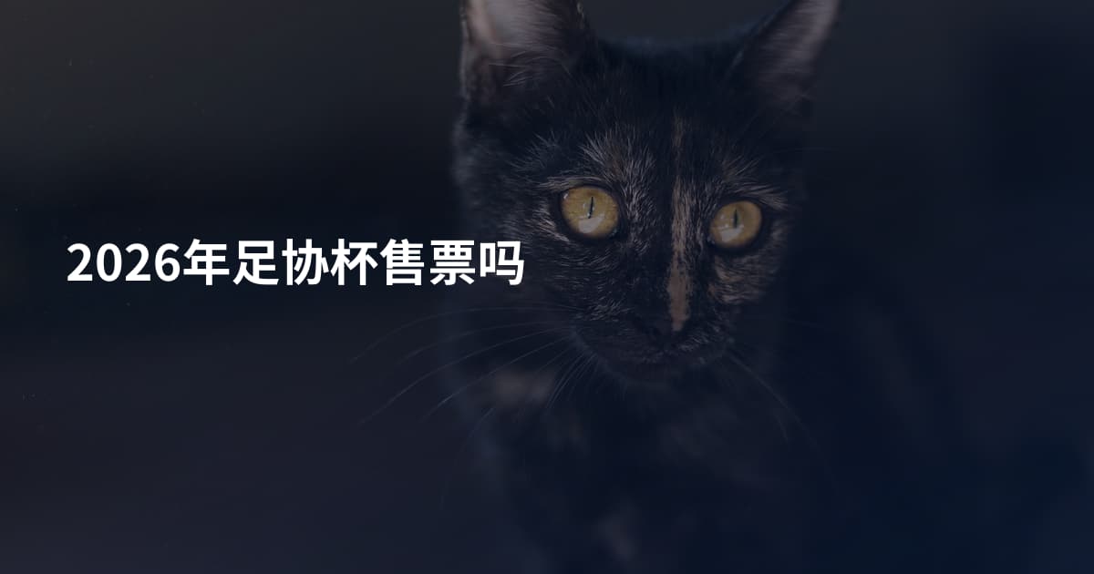2026年足协杯售票吗