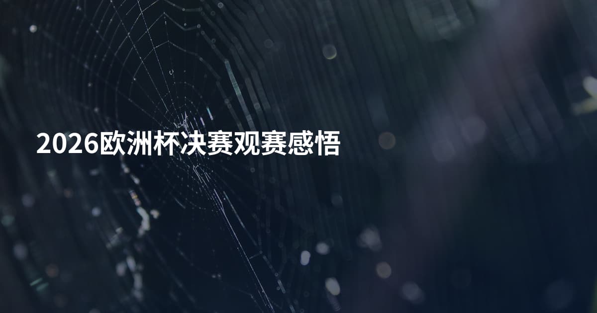 2026欧洲杯决赛观赛感悟