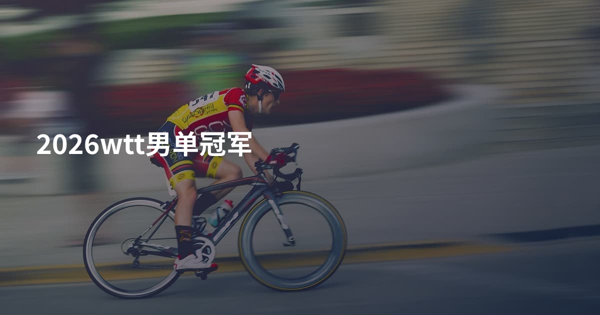 2026wtt男单冠军