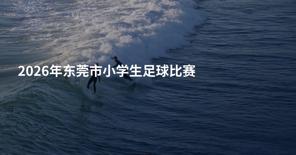 2026年东莞市小学生足球比赛